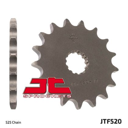 JT. Standard Stahlritzel vorne 520 - 525 Ritzel für den Ausgang des Getriebes Ref : JTC01418A / 1077415004 