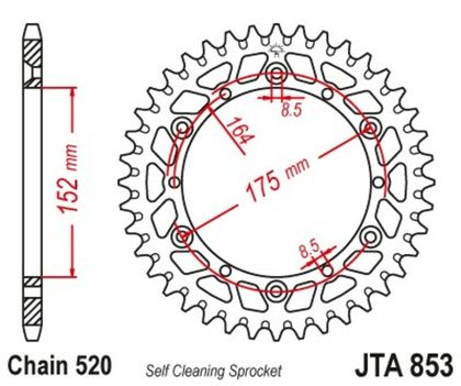 JT. Aluminium Ultraleichtes 853-520 Krone Ref : JTC01474A / 1096578009 