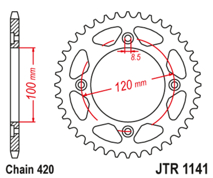 Couronne JT. acier standard 1141 - 420 Ref : JTC01488A / 1129820004 