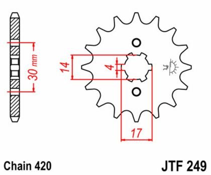 JT. 520HDR 14/37 standard Ketten-Satz