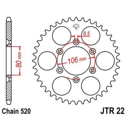 JT. 520HDS 15/45 standard Ketten-Satz