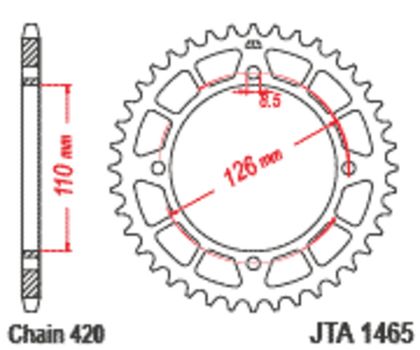 Coroa JT. Alumínio Standard - 420 47 dentes