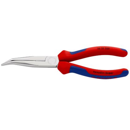 Pince à bec Knipex FIN COUDEE PRO DEMI RONDE 200mm CHROME POIGNEE ERGONOMIQUE 26 25 200 MADE IN GERMANY Universel Ref : KNI00011A / 211440 