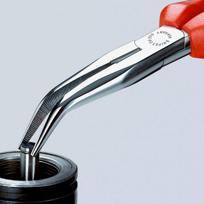 Pince à bec Knipex FIN COUDEE PRO DEMI RONDE 200mm CHROME POIGNEE ERGONOMIQUE 26 25 200 MADE IN GERMANY Universel