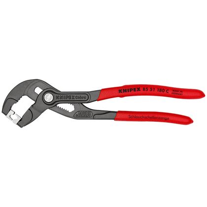 Knipex CLICK FUEL HOSE OPENING CLOSING 180mm GREY ANTI-RUST 85 51 180 MADE IN GERMANY Universal Rilsan collar clamp Ref : KNI00015A / 214457 