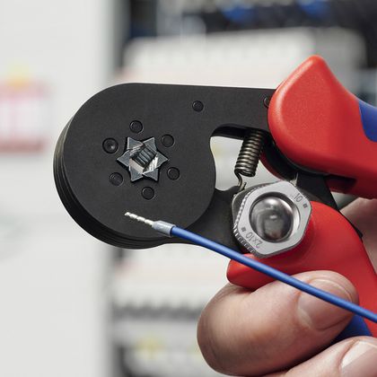 Pince à sertir Knipex PRO AUTO - AJUSTABLE EMBOUT CABLE 180mm POIGNEE ERGONOMIQUE 97 53 14 MADE IN GERMANY Universel