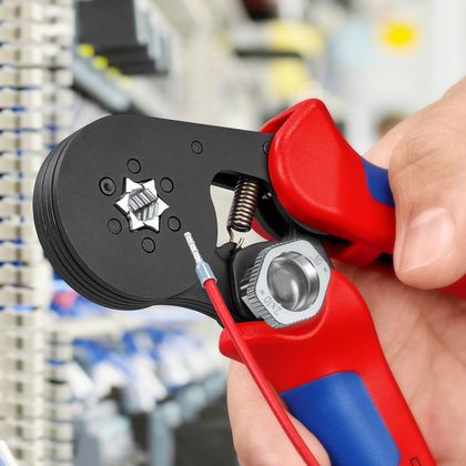 Pince à sertir Knipex PRO AUTO - AJUSTABLE EMBOUT CABLE 180mm POIGNEE ERGONOMIQUE 97 53 14 MADE IN GERMANY Universel