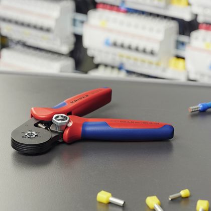 Pince à sertir Knipex PRO AUTO - AJUSTABLE EMBOUT CABLE 180mm POIGNEE ERGONOMIQUE 97 53 14 MADE IN GERMANY Universel
