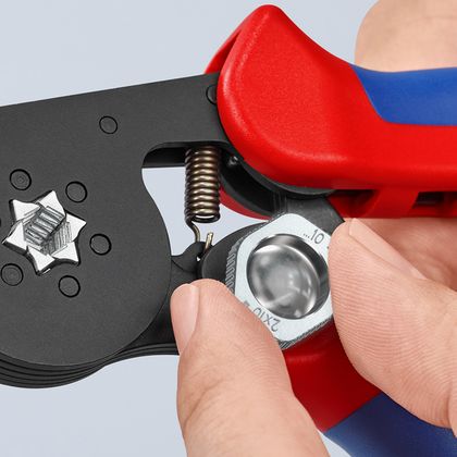 Pince à sertir Knipex PRO AUTO - AJUSTABLE EMBOUT CABLE 180mm POIGNEE ERGONOMIQUE 97 53 14 MADE IN GERMANY Universel