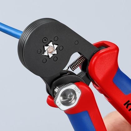 Pince à sertir Knipex PRO AUTO - AJUSTABLE EMBOUT CABLE 180mm POIGNEE ERGONOMIQUE 97 53 14 MADE IN GERMANY Universel