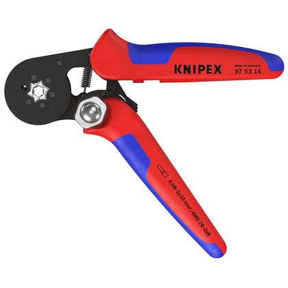 Pince à sertir Knipex PRO AUTO - AJUSTABLE EMBOUT CABLE 180mm POIGNEE ERGONOMIQUE 97 53 14 MADE IN GERMANY Universel