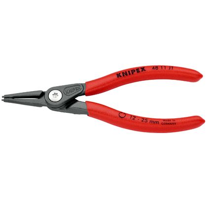 Knipex INTERIEUR PRO 140mm DIAM 12 TO 25mm GREY ANTI-RUST POINT 1.3mm STRAIGHT 48 11 J1 MADE IN GERMANY Universal Circlip pliers Ref : KNI00029A / 211451 