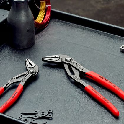 Knipex MULTI PRO COBRA ES ULTRA EFFILE 180mm GRAU ROSTFREI 87 51 180 MADE IN GERMANY Wasserpumpenzange Universell
