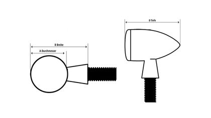 Clignotant Koso LED-Indicator Z1 , Black, Smoke, E-mark Universel