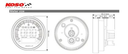 Koso multifunktion DL - 04 Unlimited Universel Tachometer