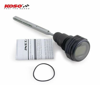 Koso LCD-display - sort kabinet Universel Oliemåler