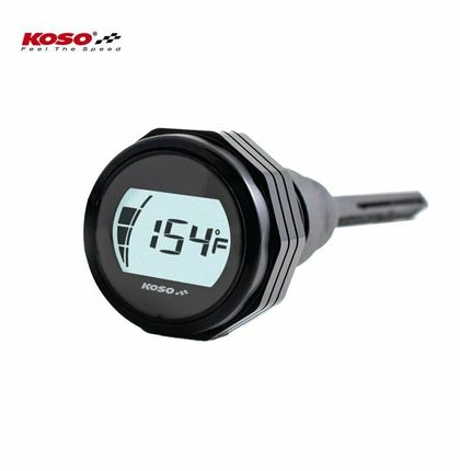 Koso LCD-display - sort kabinet Universel Oliemåler