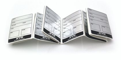 Stickers Kayaba Etiquettes maintenance KYB par 10 Universel