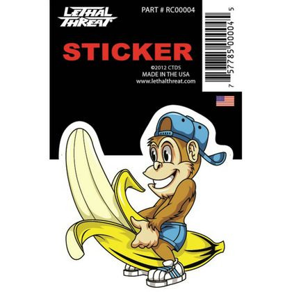 Lethal Threat MINI VILAIN SINGE BANANA 60x80mm Universal Sheet of stickers