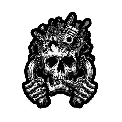 Planche de stickers Lethal Threat MINI TETE MORT MOTEUR 60x80mm Universel