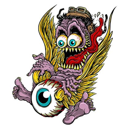 Lethal Threat MINI MONSTER FLIEGENDE AUGENKUGEL 60x80mm Aufkleberbogen Universell