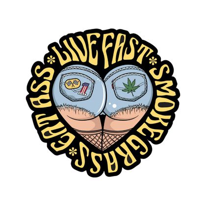Planche de stickers Lethal Threat MINI LIVE FAST,SMOKE GRASS 60x80mm Universel