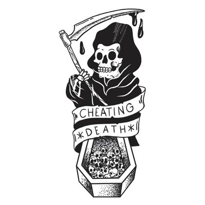 Lethal Threat MINI CHEATING DEATH 60x80mm Aufkleberbogen Universell