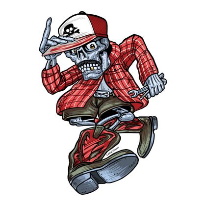 Planche de stickers Lethal Threat MINI EL MECANICO 60x80mm Universel