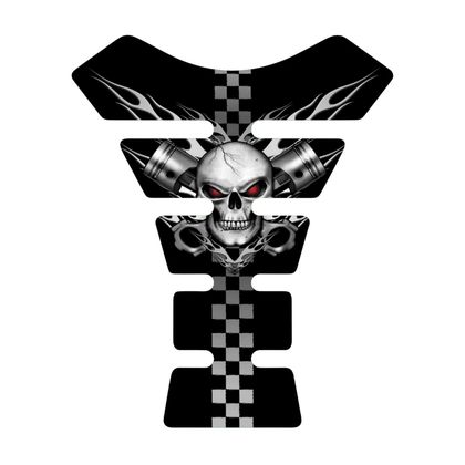 Protège réservoir Lethal Threat PROTECTION MOTO PISTON SKULL 180x220mm LT70036 Universel Ref : LEH00056A / 209347 