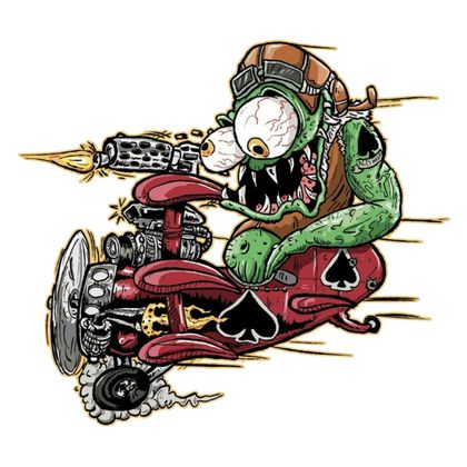 Planche de stickers Lethal Threat MINI RED BARON MONSTER 60x80mm Universel