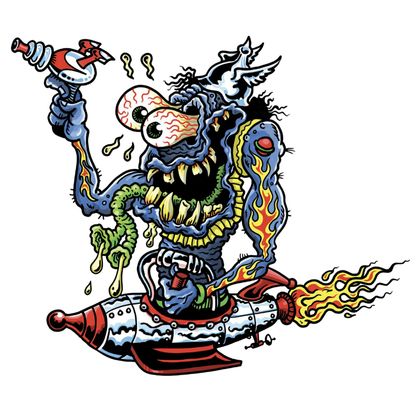 Planche de stickers Lethal Threat MINI SPACESHIP MONSTER 60x80mm Universel