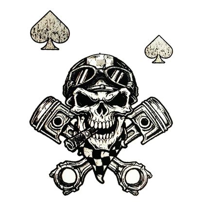 Planche de stickers Lethal Threat MINI SKULL HELMET 60x80mm Universel