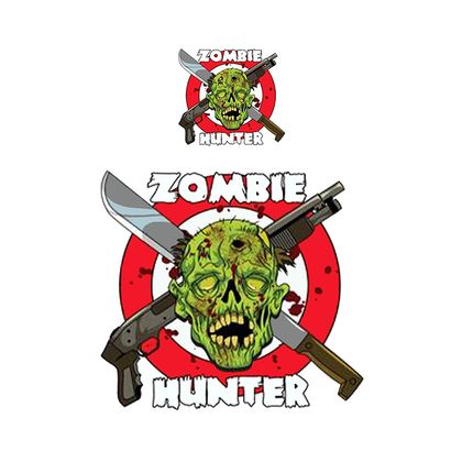 Lethal Threat MINI ZOMBIE JÄGER 60x60mm Aufkleberbogen Universell
