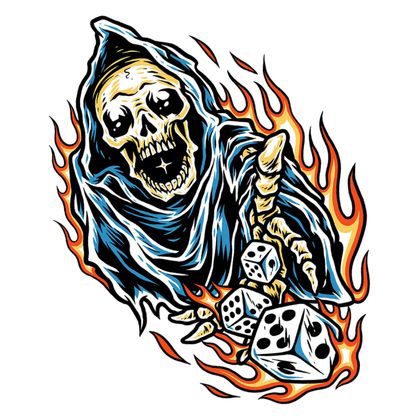 Lethal Threat MINI DICE REAPER 60x80mm Aufkleberbogen Universell
