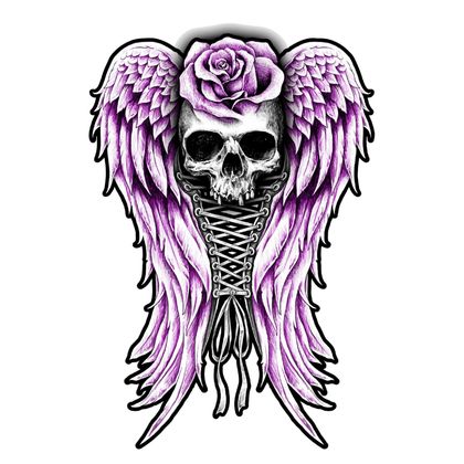 Lethal Threat MINI CORSET SKULL 60x80mm Aufkleberbogen Universell