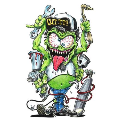 Lethal Threat MINI MECHANIC MONSTER 60x80mm Aufkleberbogen Universell