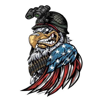 Planche de stickers Lethal Threat MINI EAGLE MARINE 60x80mm Universel