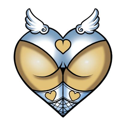 Planche de stickers Lethal Threat MINI ANGEL ASS 60x80mm Universel