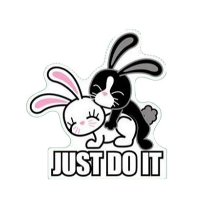 Lethal Threat MINI VILAIN LAPIN JUST DO IT 60x80mm Stickervel Universeel