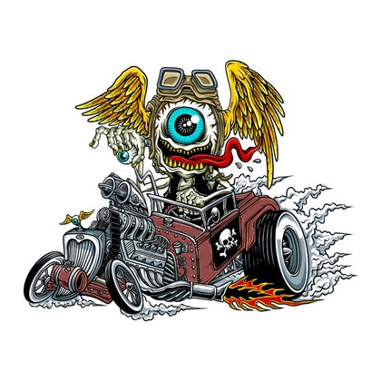 Planche de stickers Lethal Threat MINI FLYING EYEBALL HOT RODDER 60x80mm Universel