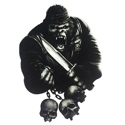 Lethal Threat MINI GORILLA SKULL 60x80mm Aufkleberbogen Universell