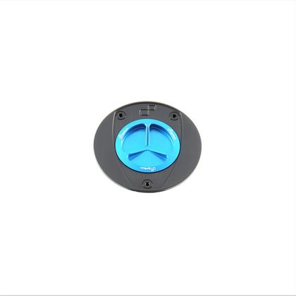 LighTech schraubbar Schwarz / Blau Tankdeckel