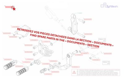 Commandes reculées LighTech réglables repliables - sélection standard