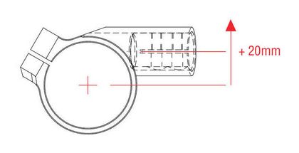 LighTech Ø51 mm hoogte +0 mm offset +20 mm/10° - Zwart Stuur Universeel