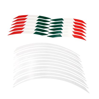 Filet de jantes LighTech Liserés blanc/drapeau Italien Universel