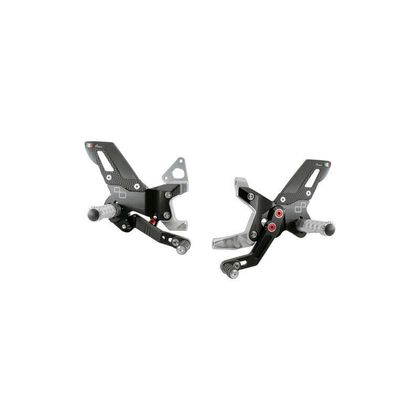 LighTech Adjustable Fixed Rear Footrests Track Use Relocated footrests Ref : LIG01717A / 1149680 DUCATI 955 PANIGALE V2 - 2024