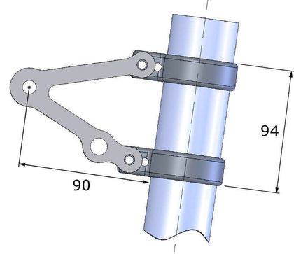 LSL Clubman mit Blinkerhalterung für Upside-Down-Gabel Edelstahl Leuchtturmhalterung Universell