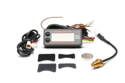 Indicateur de température Malossi Compteur d'heures digital Rapid Sens Systeme - RPM + Sonde Ref : MAL00030A / 1124696 