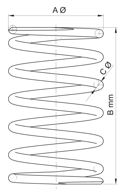 Ressorts d'embrayage Malossi variateur extérieur 58,70x75 mm fil 5 K 13,2