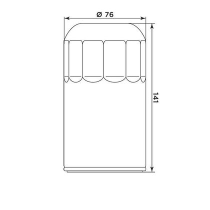Filtre à huile Meiwa HD17003